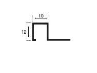 Lot de 2 Profiles carrelage en aluminium Decor Or Mat