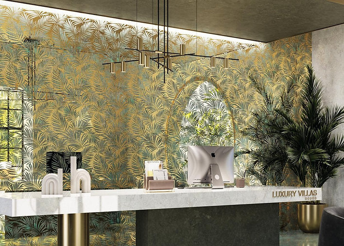 Carrelage Decor Fleuri Effet Miroir Manila 60x120 cm de Dune