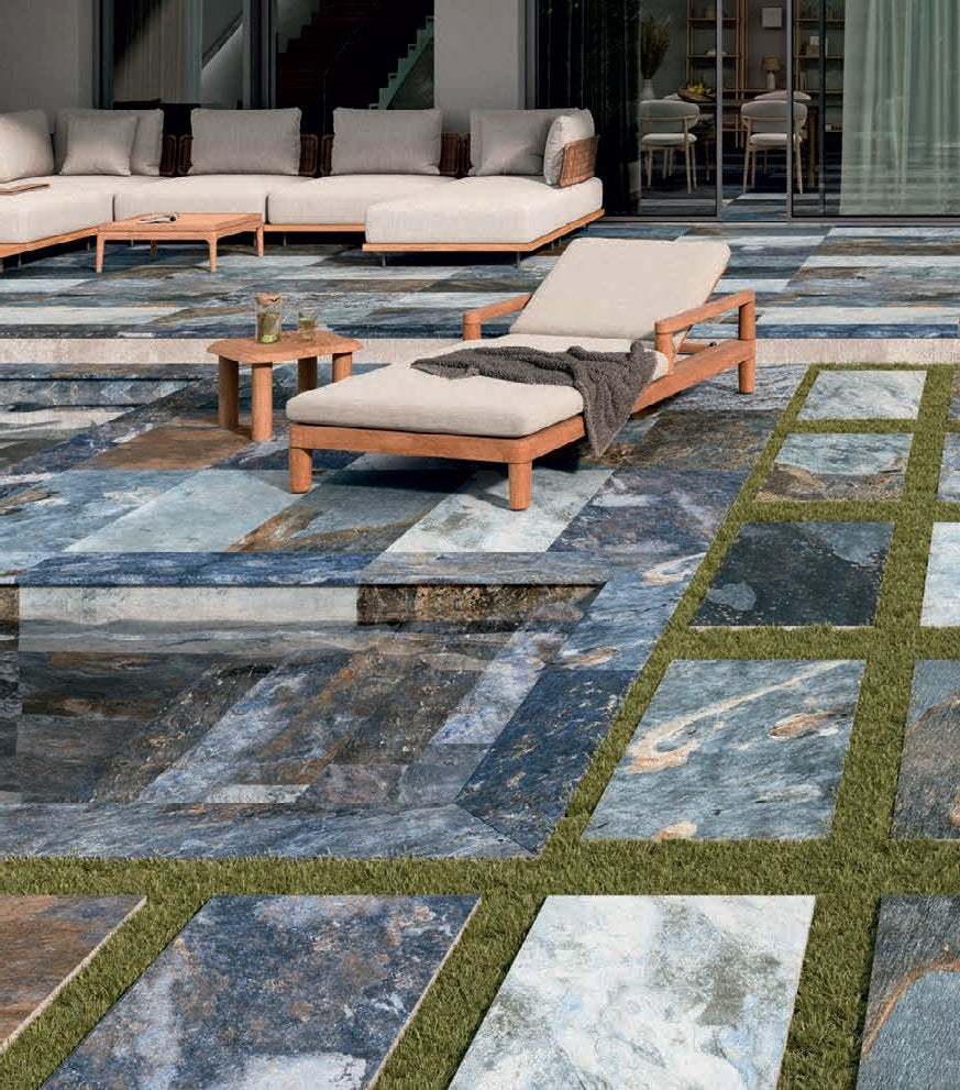 Carrelage Piscine et Terrasse Pierre de Bali Blue