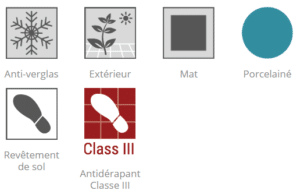 Carrelage Terrasse effet Pierre Trevi 44x44 cm de Realonda