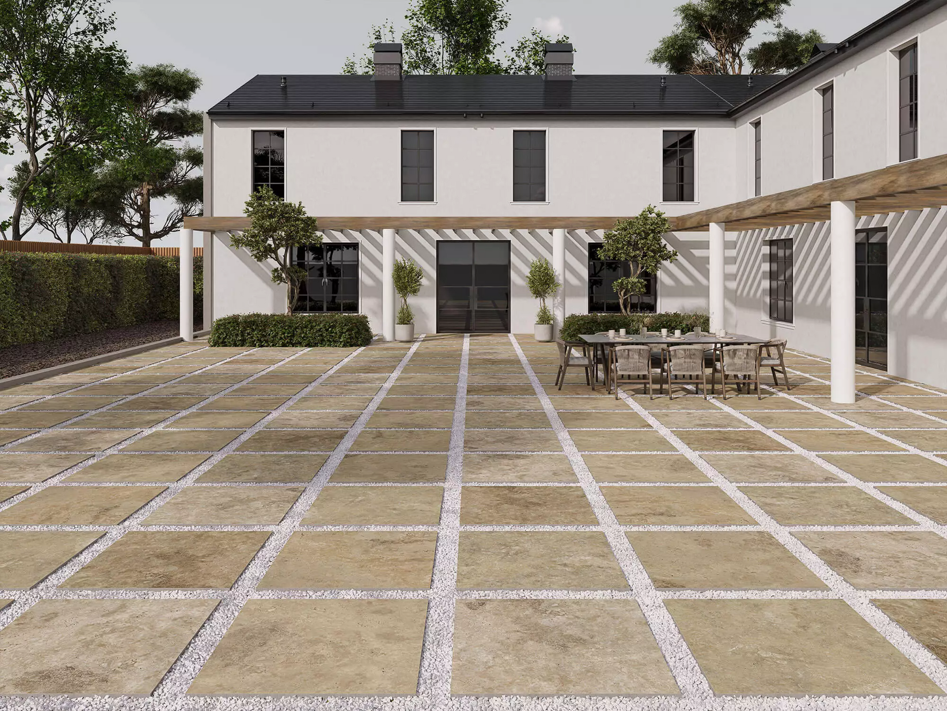 Carrelage Terrasse effet Pierre Izmir Beige