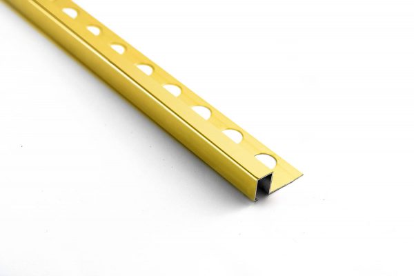 Lot de 2 Profiles carrelage en aluminium Decor Or Brillant