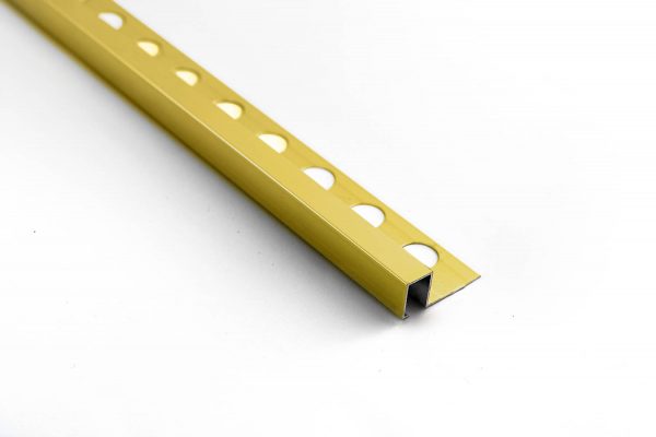 Lot de 2 Profiles carrelage en aluminium Decor Or Mat