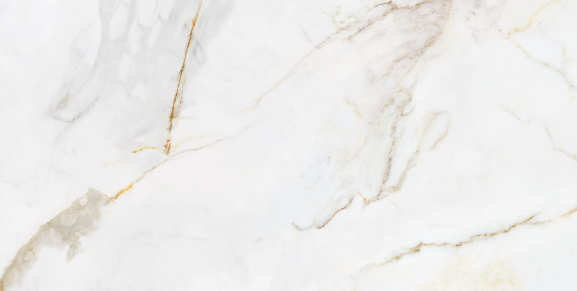 Carrelage Effet Marbre Blanc et Or Marshall Gold Mat ou Brillant 90x90 cm de Ecoceramic