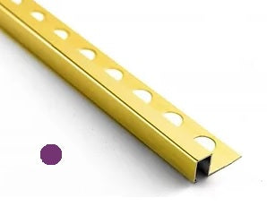 Lot de 2 Profiles carrelage en aluminium Decor Or Brillant