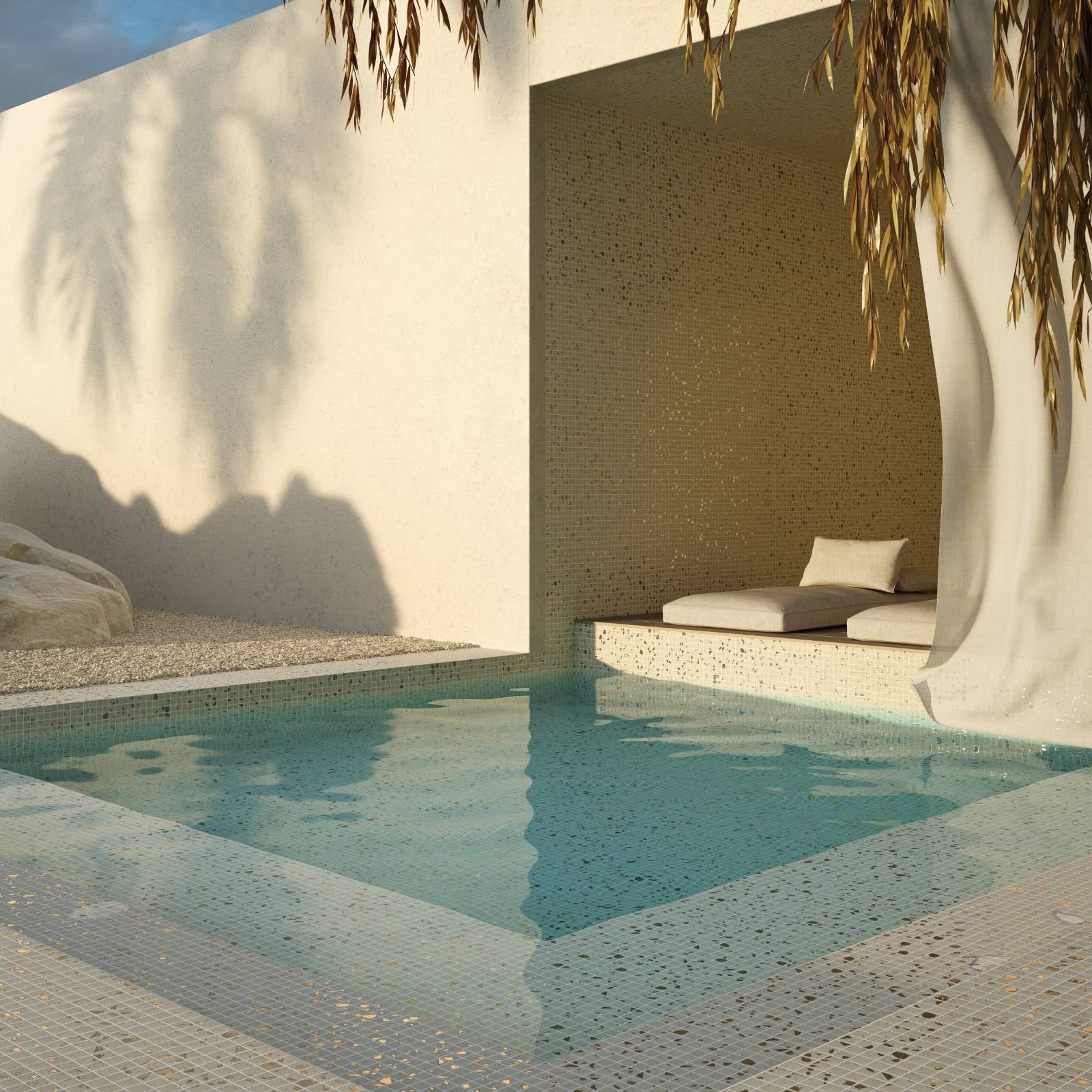 Mosaïque Emaux de verre Terrazzo Clay