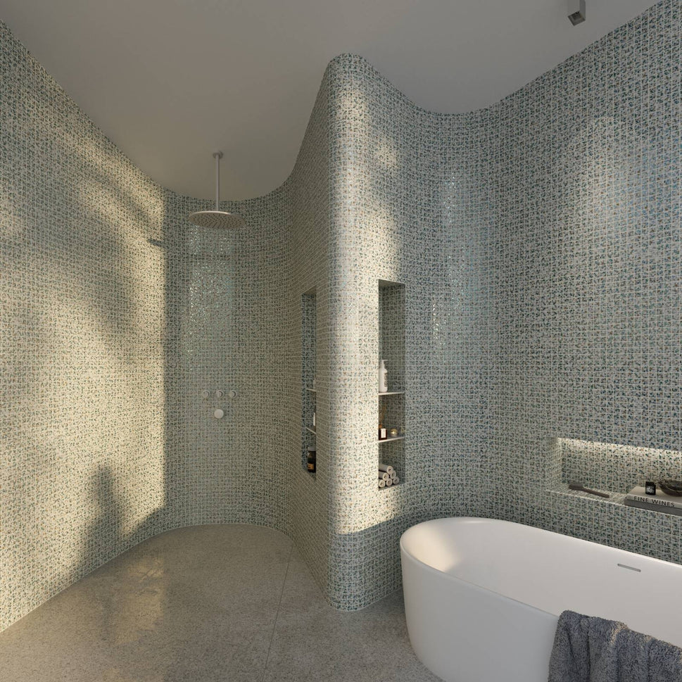 Mosaïque Emaux de verre Terrazzo Ice