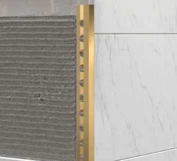 Lot de 2 Profiles carrelage en aluminium Decor Or Rose Brillant