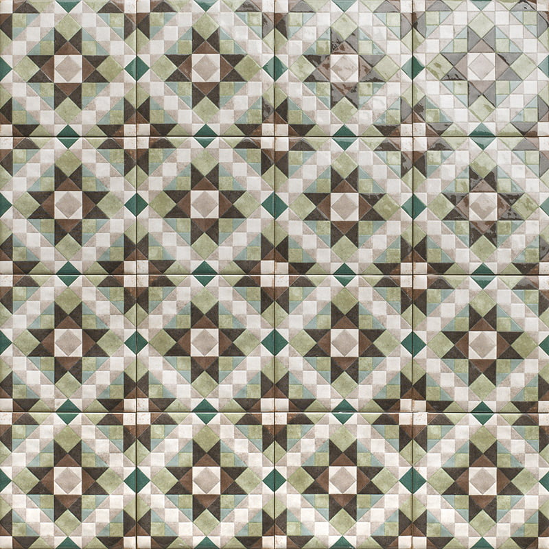 Carrelage Decor et Uni Marrakech 15x15 cm de Mainzu15x15 cm Boite de 0.50 m² / Agadir Jade