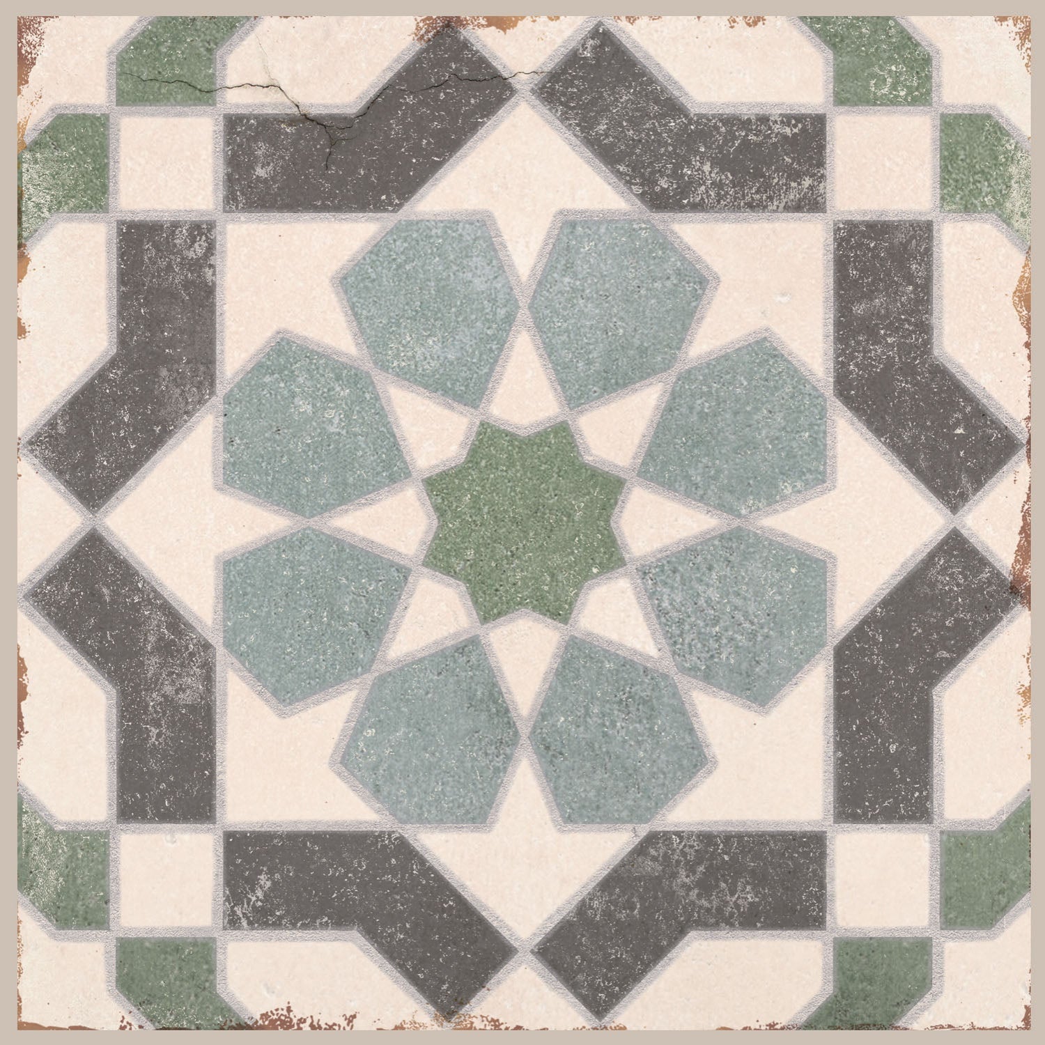 Carrelage Effet Carreau de Ciment Alhambra Layla 20x20 cm de Nanda Tiles