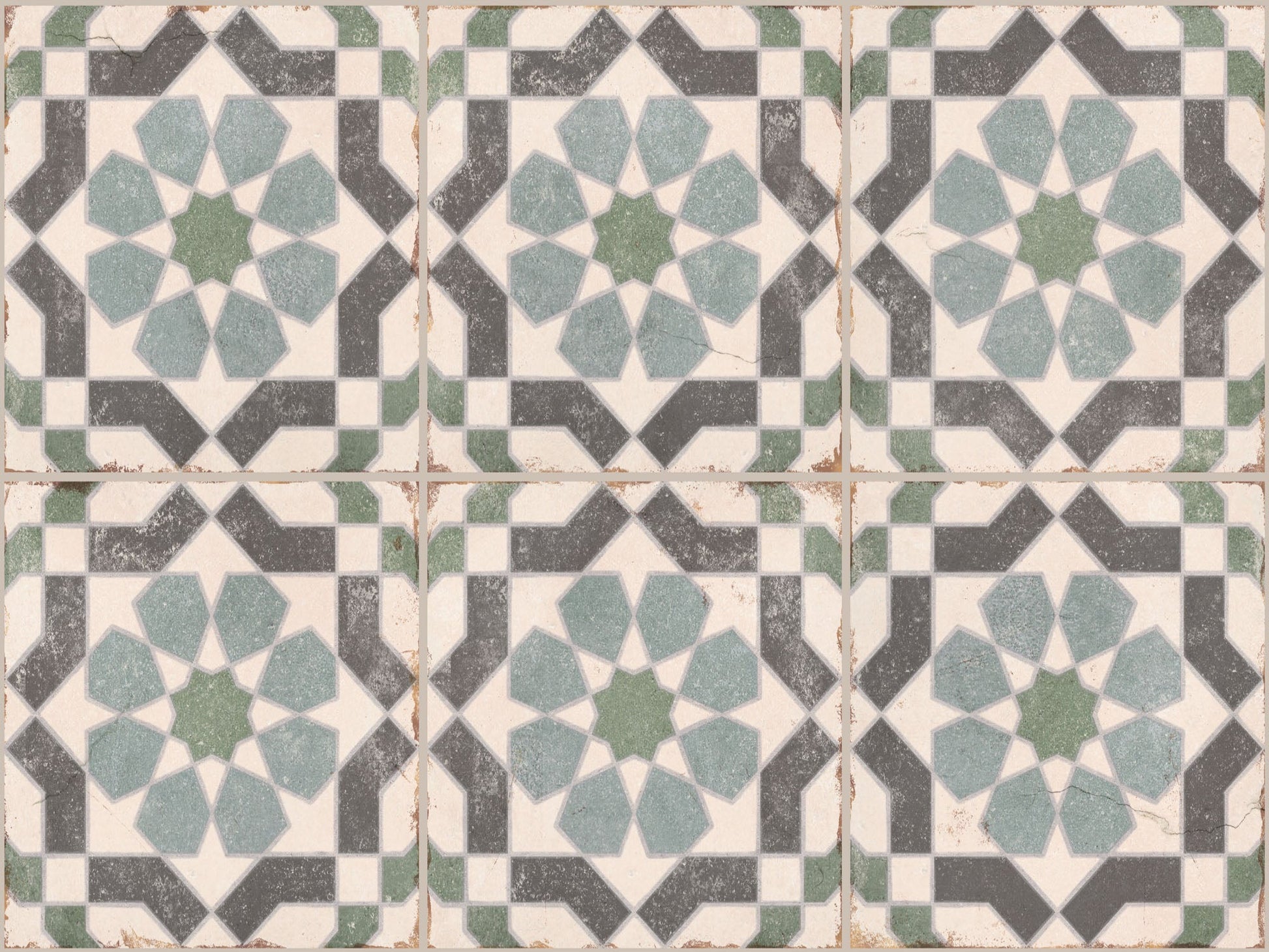 Carrelage Effet Carreau de Ciment Alhambra Layla 20x20 cm de Nanda Tiles