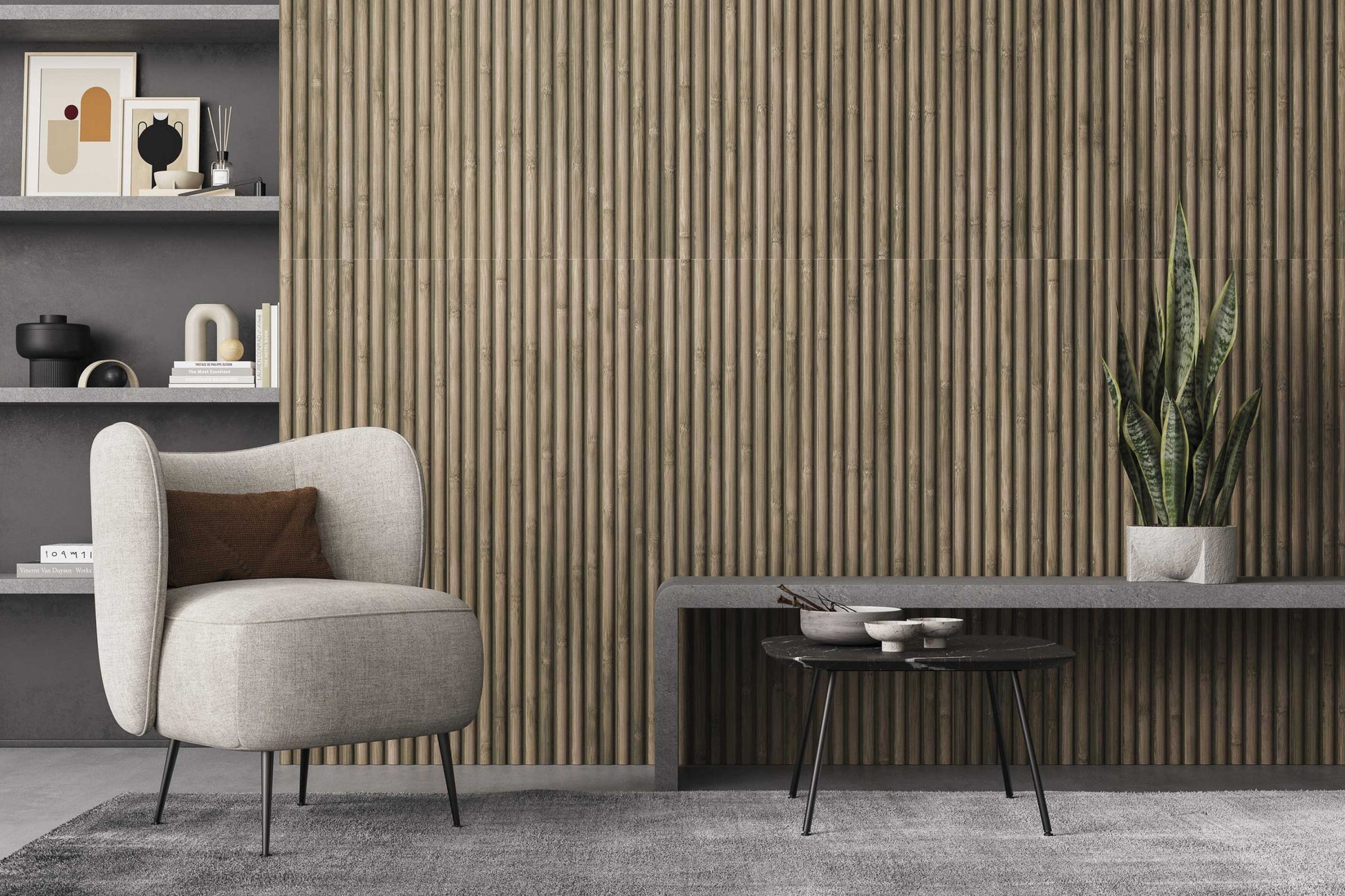 Carrelage Effet Bois Bamboo Walnut 40x120 cm de Realonda