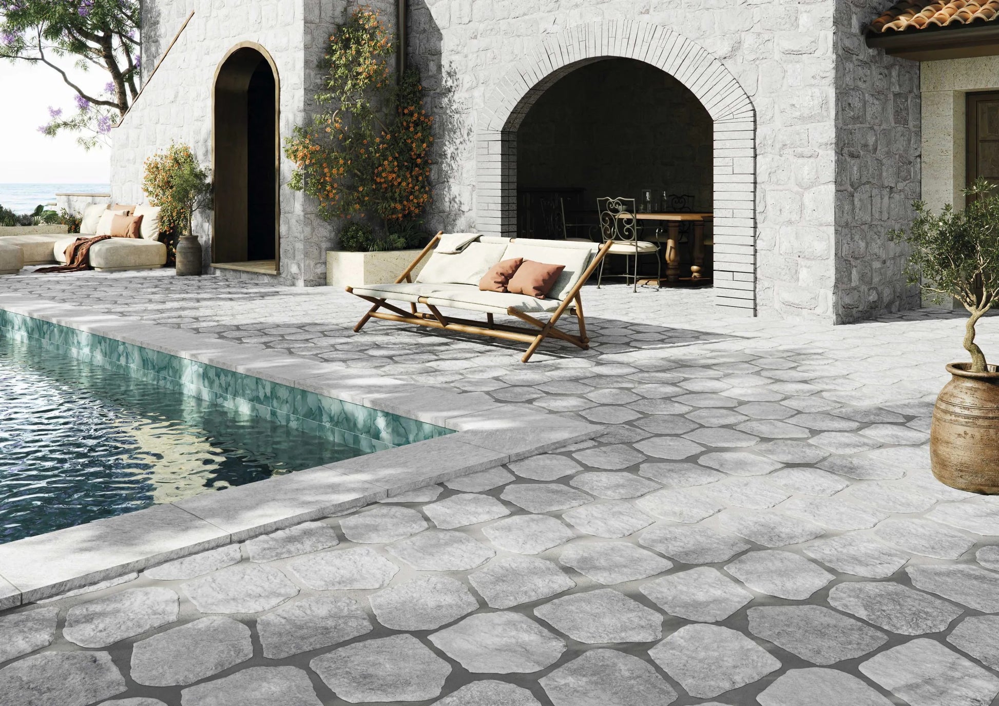 Carrelage Effet Pierre Cuzco Grey 28,5x33 cm de Realonda