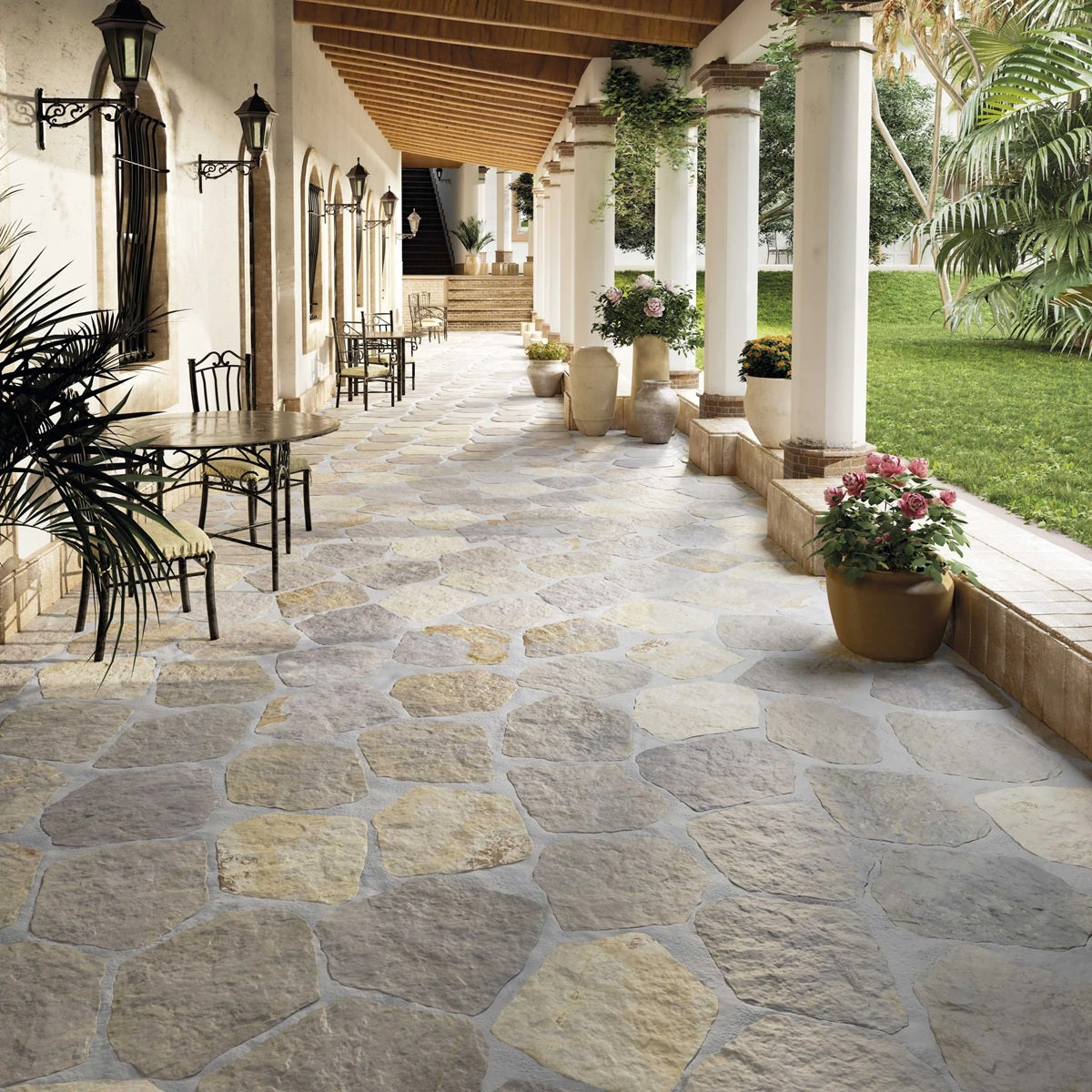 Carrelage Effet Pierre Cuzco Multi 28,5x33 cm de Realonda