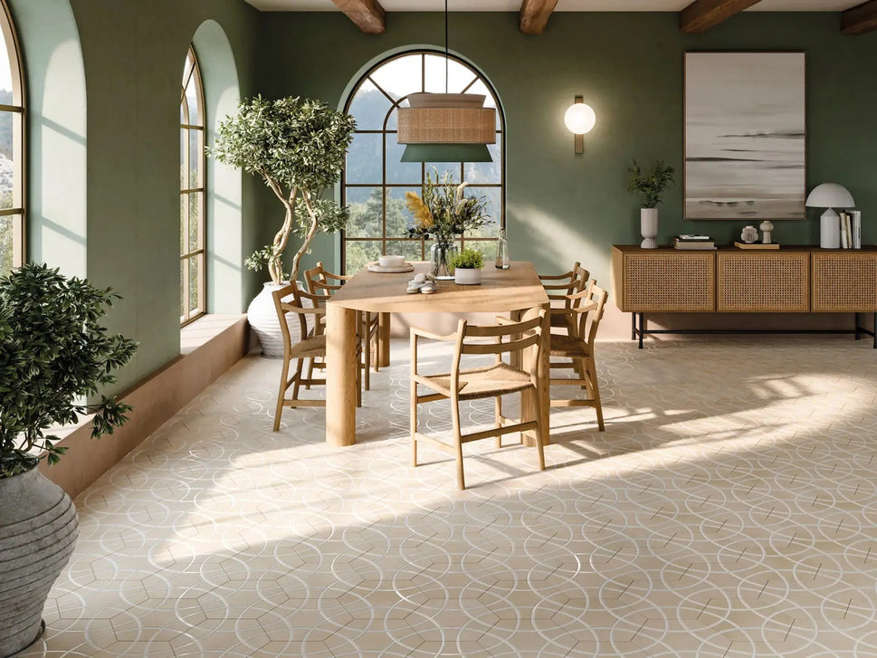 Carrelage Hexagonal Lancaster 28,5x33 cm de RealondaBoite de 1 m² / Sand