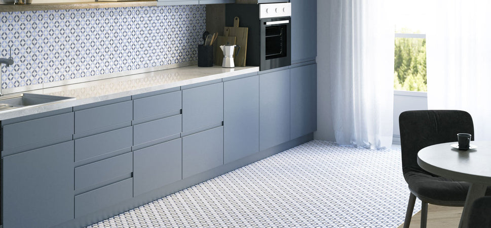 Carrelage Decor Orly 44x44 cm de Realonda44x44 cm Boite 1.37 m² / Orly Blue