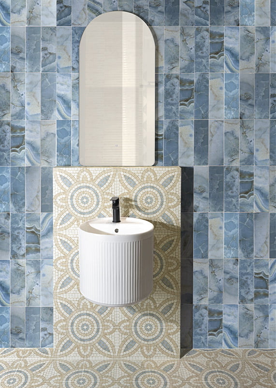 Carrelage Effet Zellige Chloe 10x30 cm de MainzuBoite de 1.0201 m² / Chloe Aqua