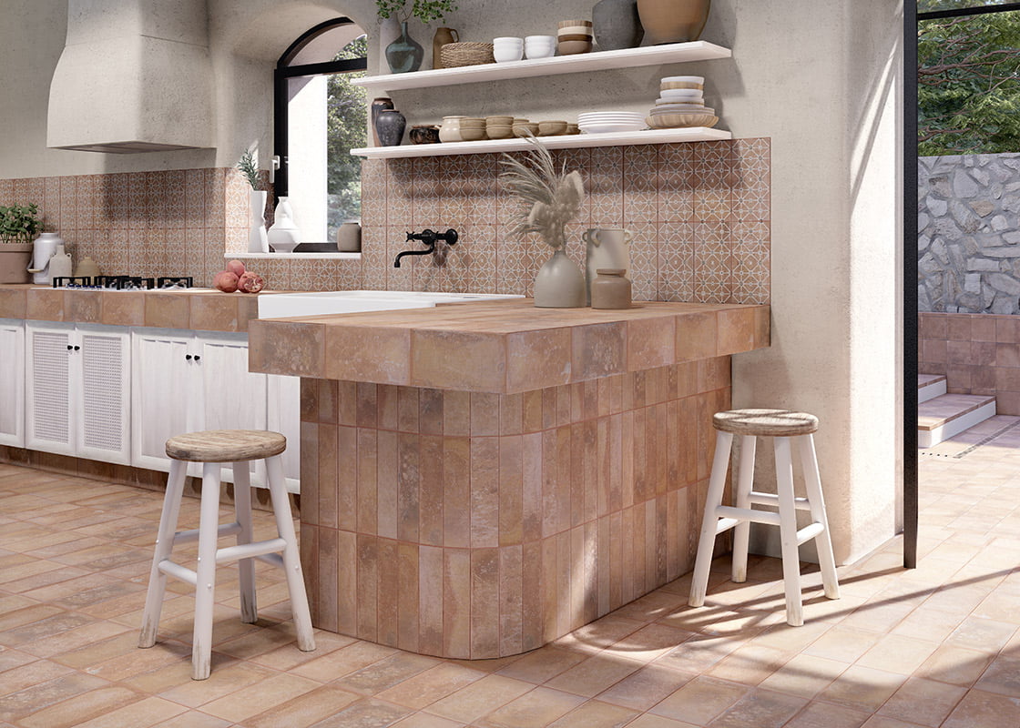 Echantillon carrelage Argile 7,5x30 cm