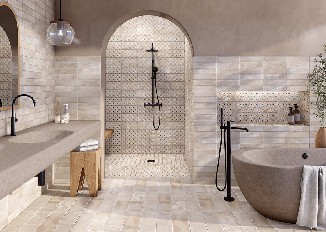 Echantillon carrelage Argile 15x30 cm ( unis et decors)