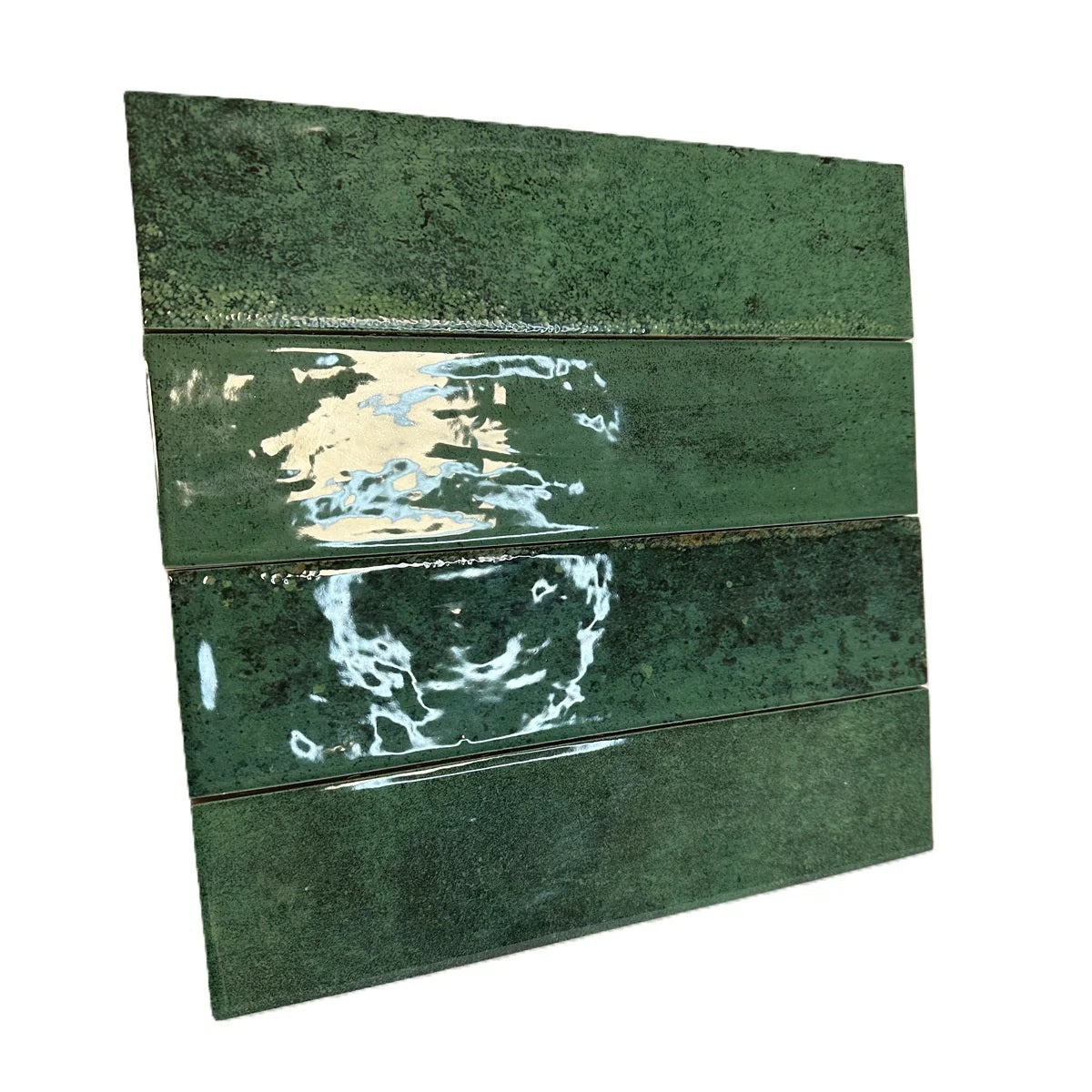 Carrelage Effet Zellige Asly Green 7,5x30 cm de Ecoceramic