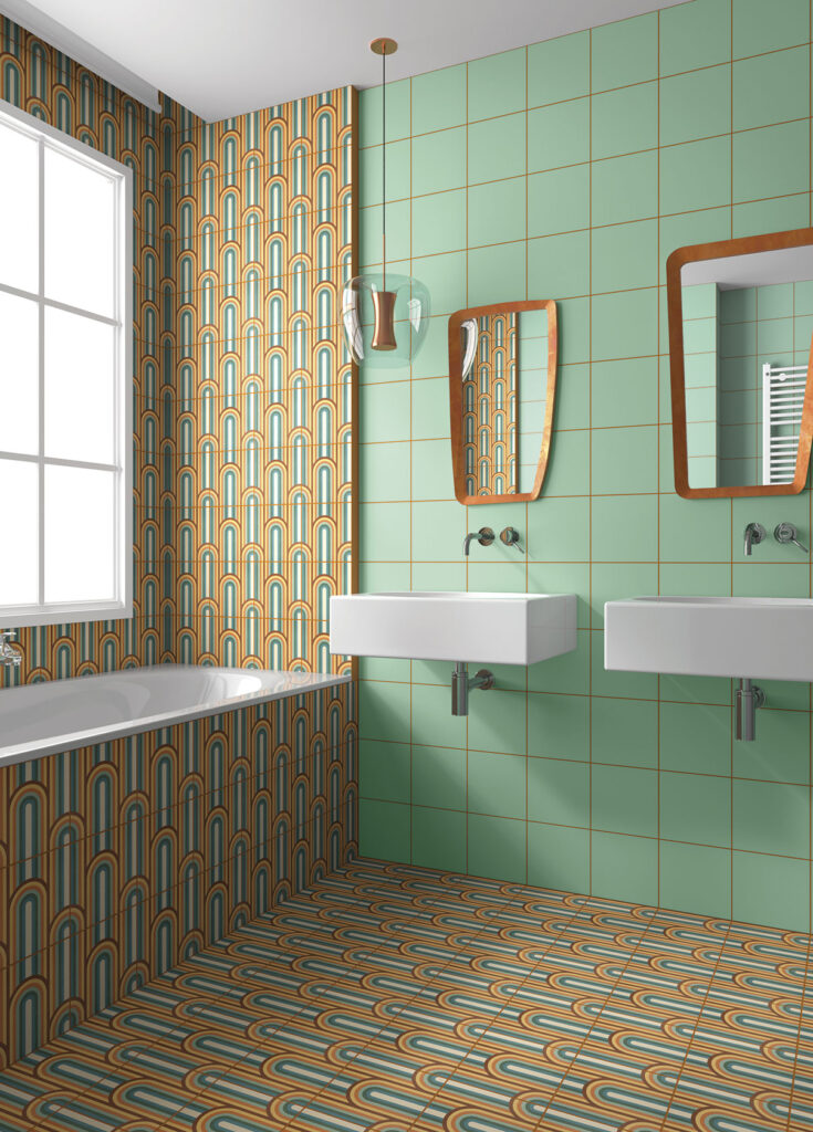 Carrelage Effet Carreau de Ciment Groovy Tiffanys 20x20 cm de Cevica