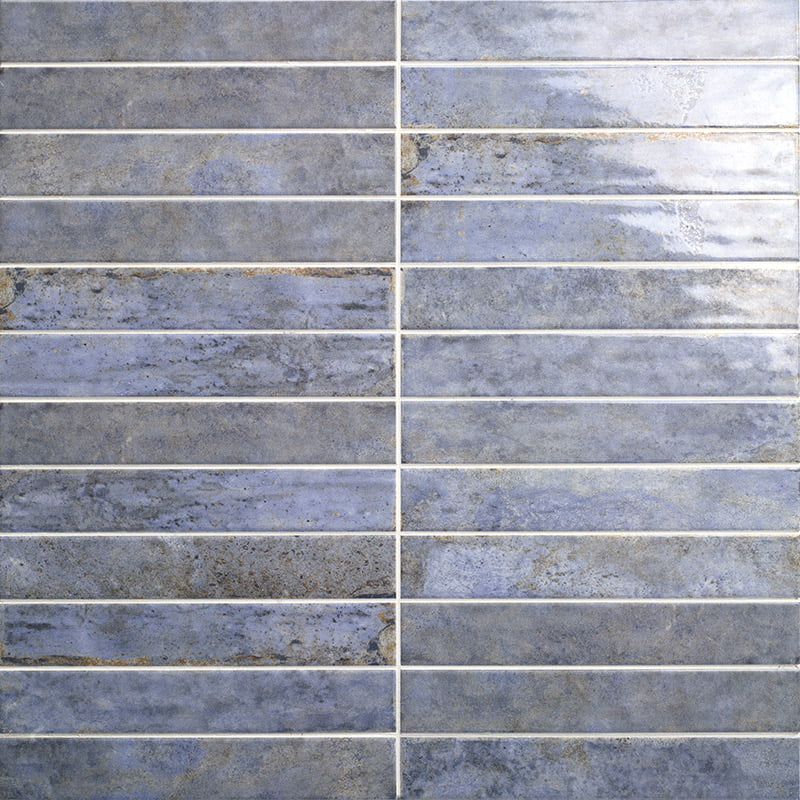 Carrelage Effet zellige Tampa Blu 5x30 cm de Mainzu