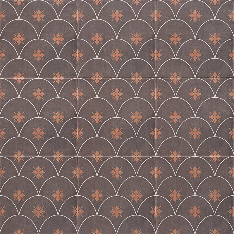 Carrelage Effet Carreau de ciment Glamour Brown 20x20 cm de Mainzu