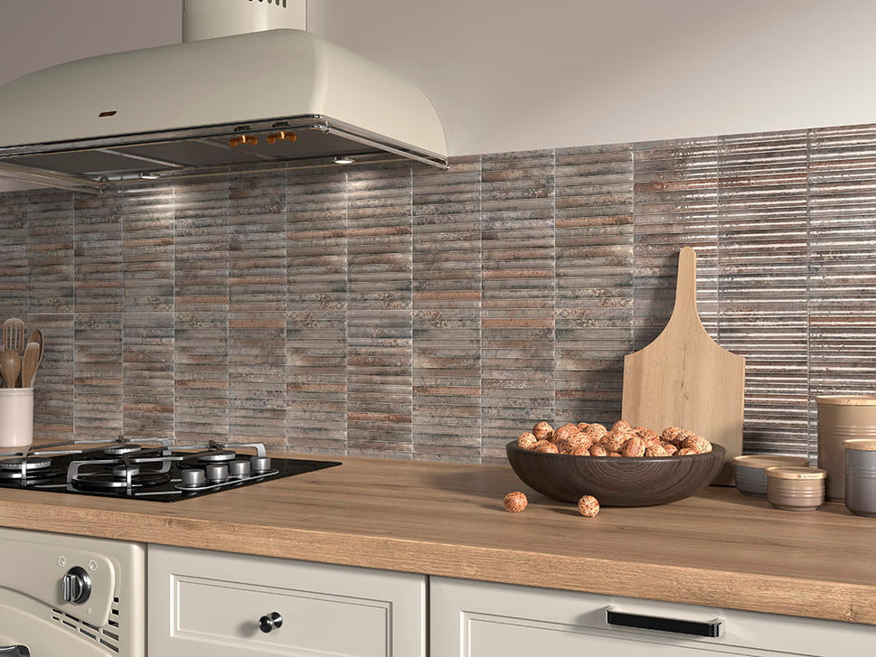 Carrelage Effet zellige Lugano 15x30 cm de MainzuBoite de 0.90 m² / Lugano Caramel