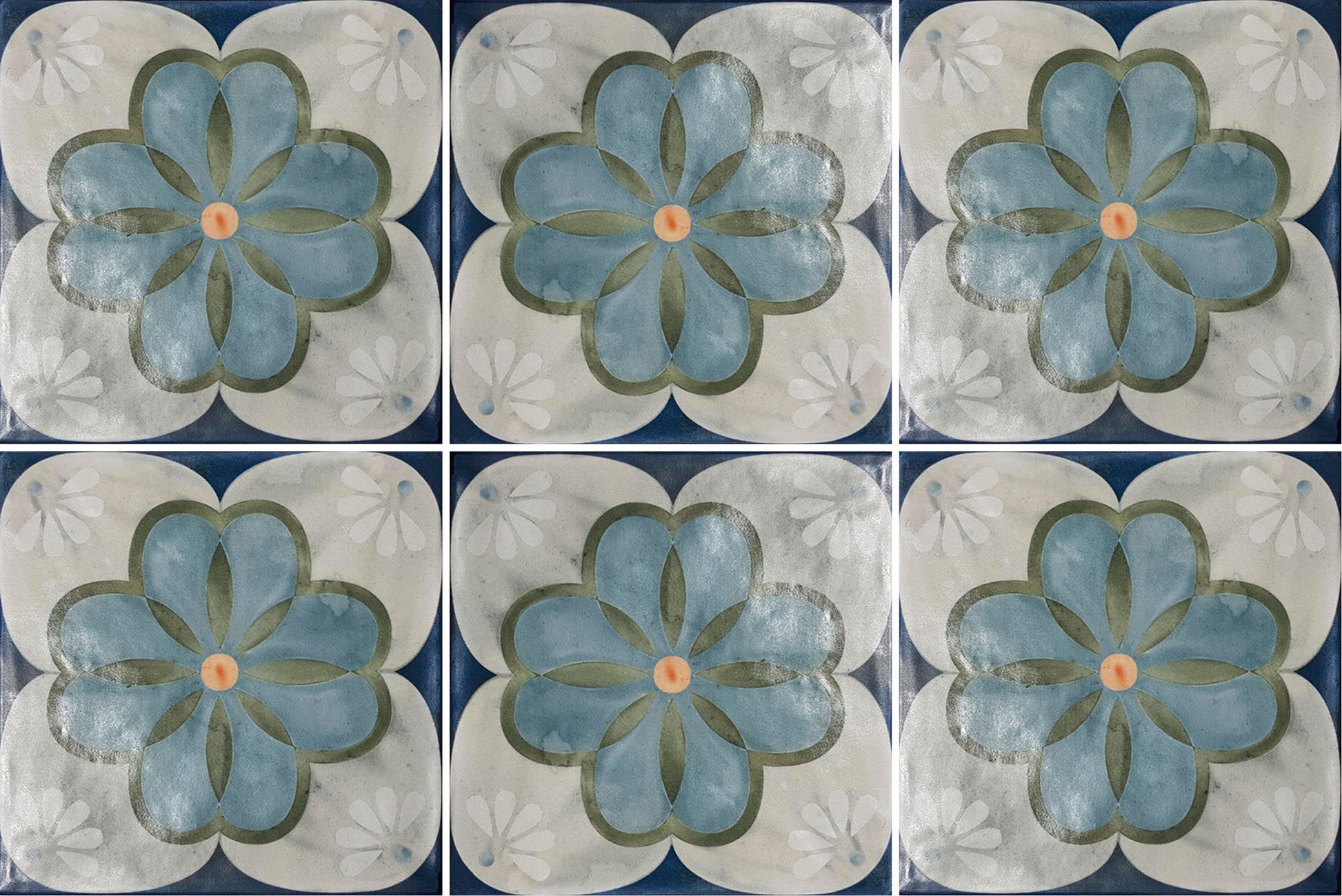 Carrelage Effet Carreaux de Ciment Veranda Liena 15x15 cm de Nanda Tiles