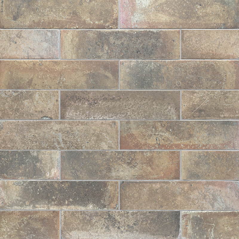 Carrelage Effet pierre Argile 7,5x30 cm de Mainzu