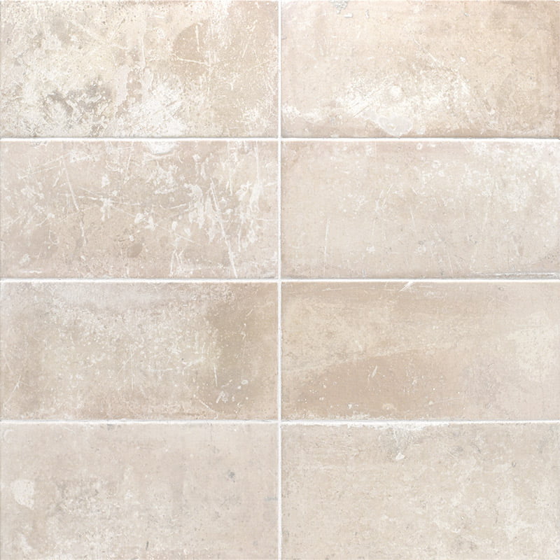 Carrelage Effet pierre Argile 7,5x30 cm de Mainzu7.5x30 cm Boite 0.50 m² / Argile White 15x30 cm Boite de 0.50 ²m