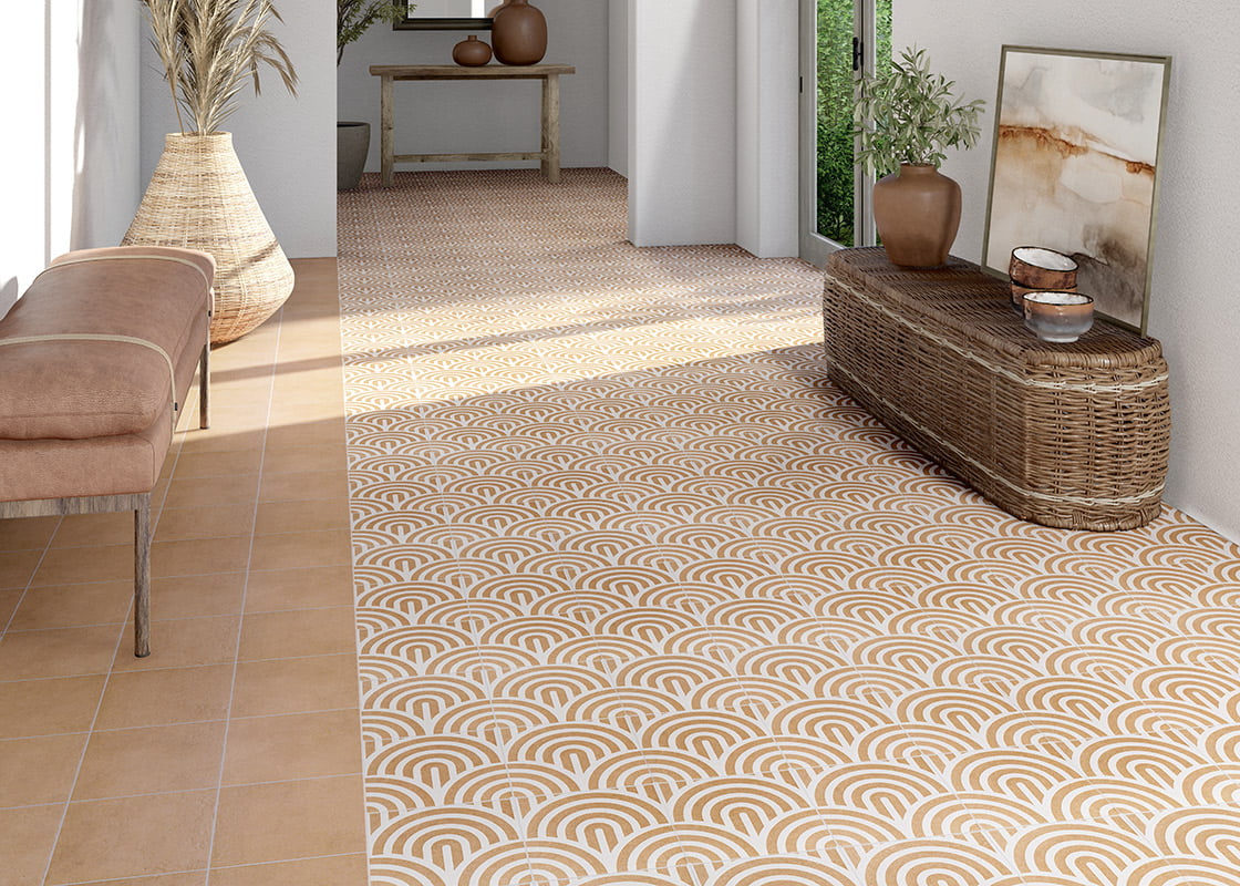 Carrelage Effet carreau de ciment Canem Terra Decor Three 20x20 cm de Mainzu