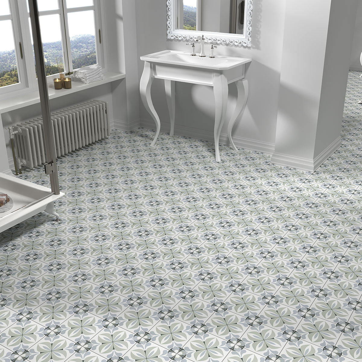 Carrelage Effet carreau de ciment Normandy Caen 20x20 cm de Mainzu