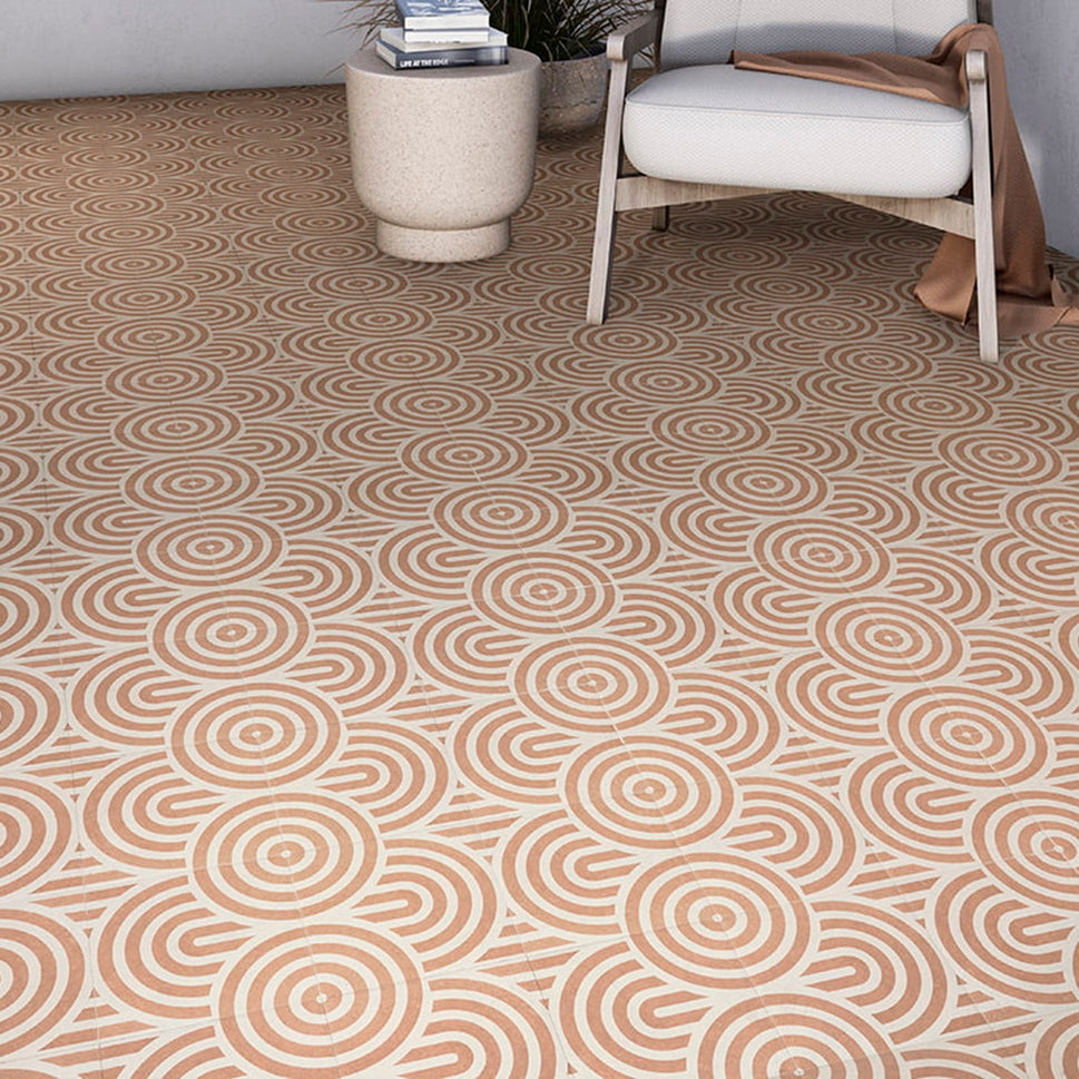 Carrelage Effet carreau de ciment Canem Terra Decor Three 20x20 cm de Mainzu
