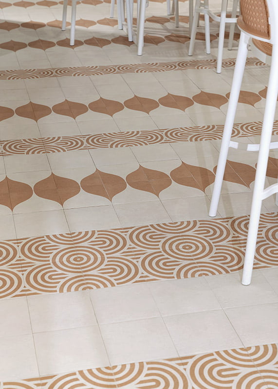 Carrelage Effet carreau de ciment Canem Terra Decor Two 20x20 cm de Mainzu