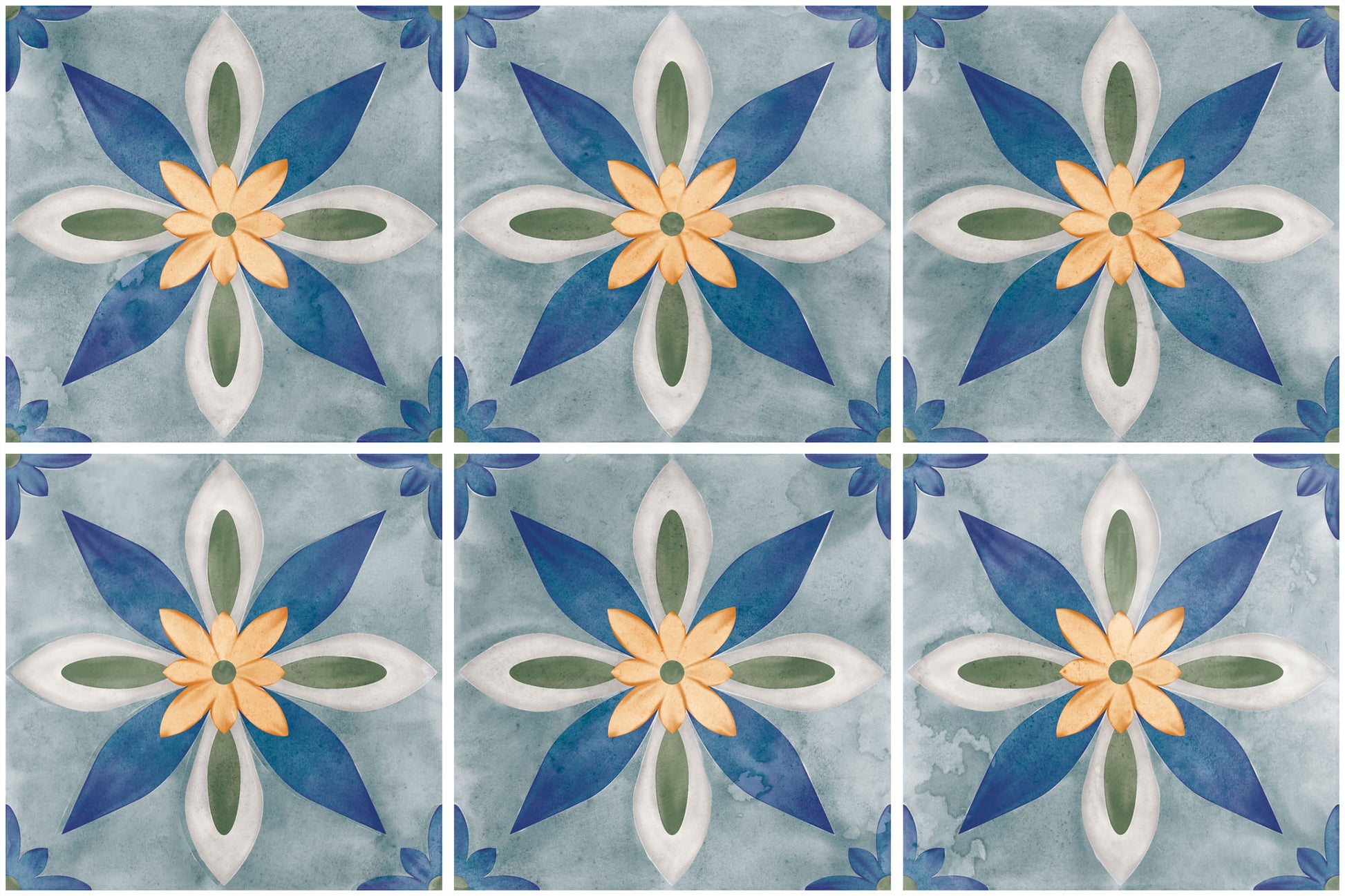 Carrelage Effet carreaux de ciment Veranda Belia 15x15 cm de Nanda Tiles