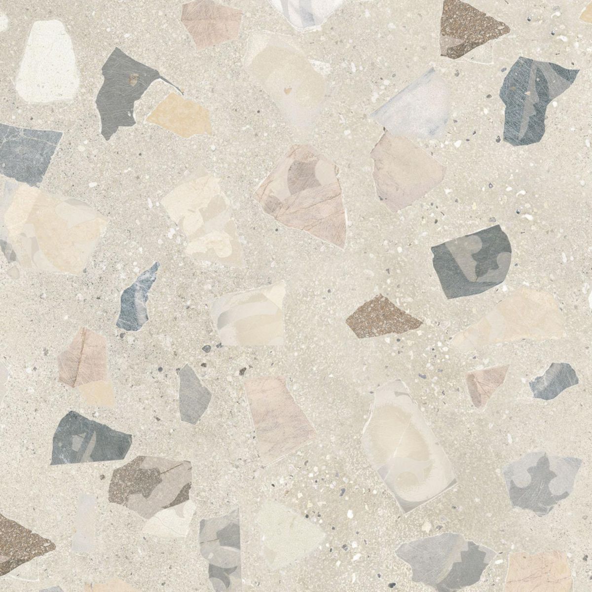 Carrelage Effet Terrazzo rectifie Retro Bone 60x120 cm de Cinca