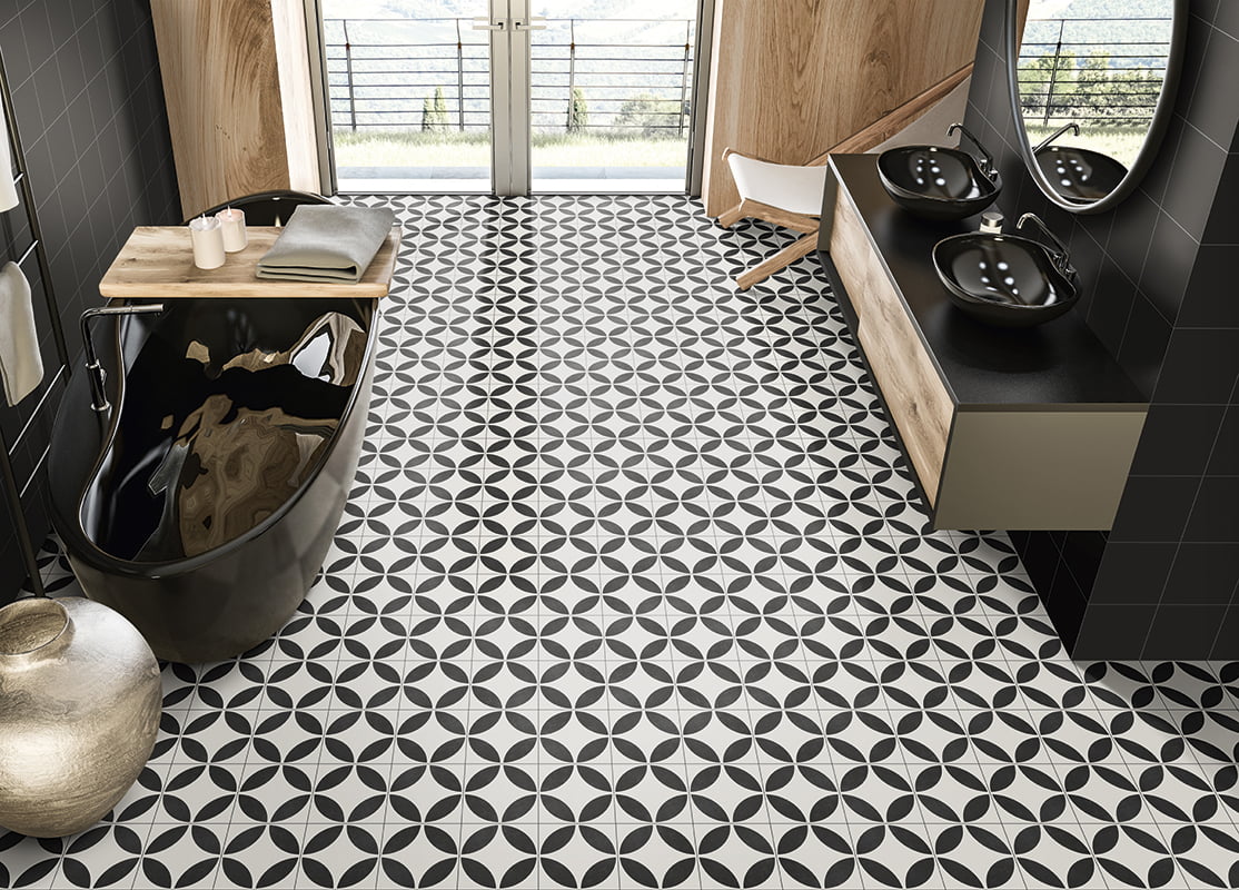 Carrelage Effet Carreau de Ciment Cavan 20x20 cm de Mainzu