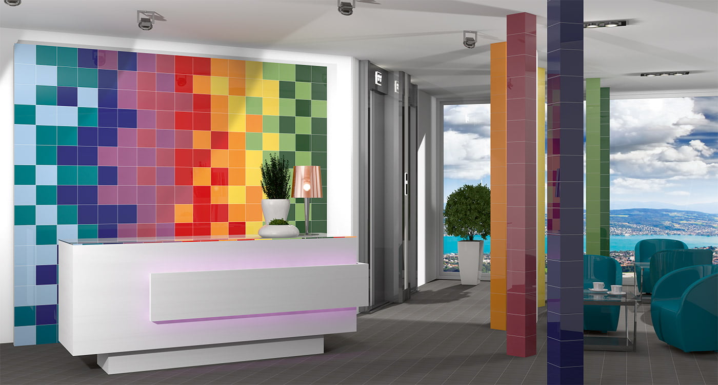 Faience Murale Chroma Brillant 20x20 cm ( 18 coloris) de Mainzu