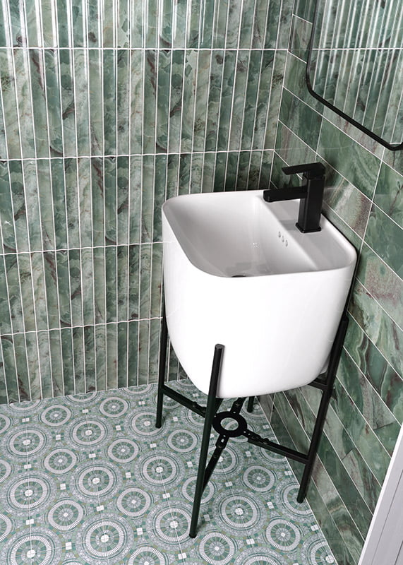 Carrelage Effet Zellige Chloe Emerald 10x30 cm de Mainzu