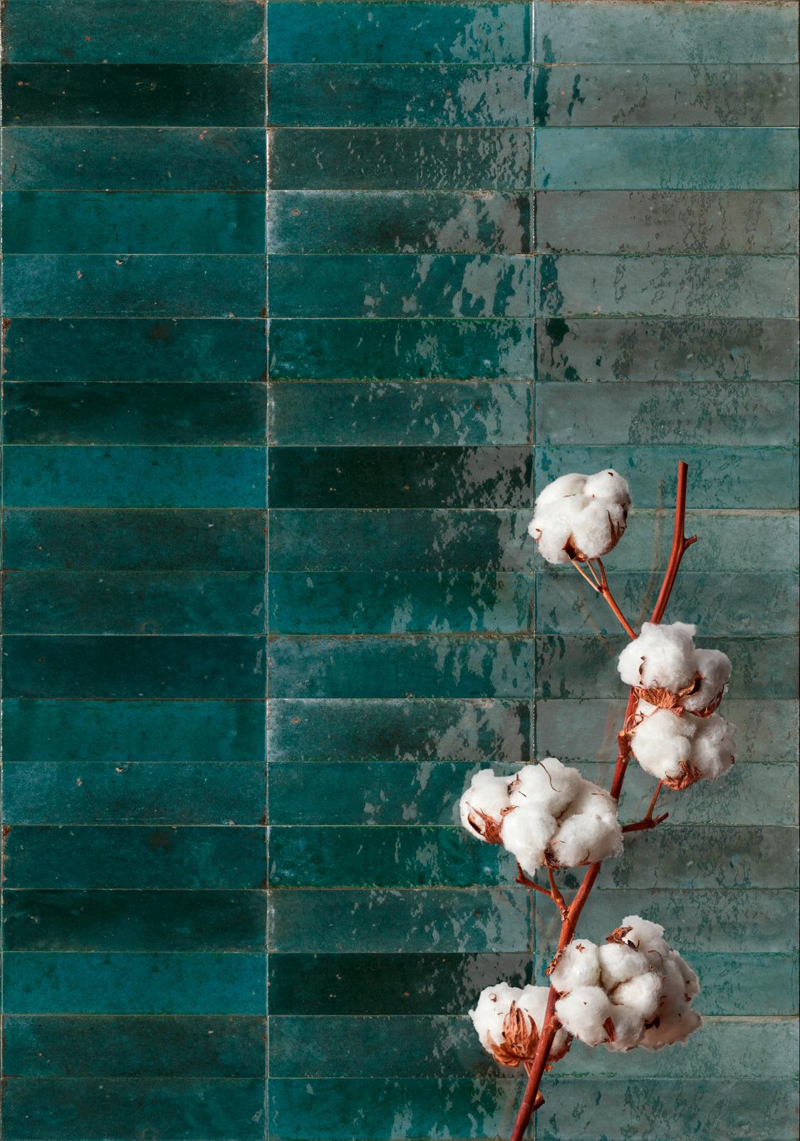 Carrelage Effet Zellige Lume Blue 6x24 cm de Marazzi