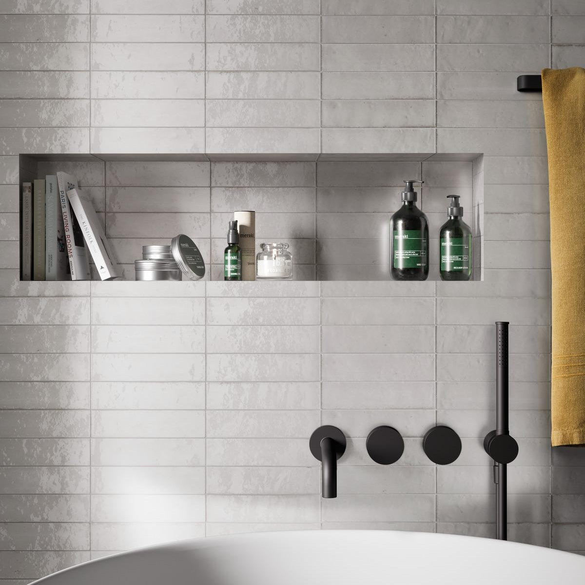 Carrelage Effet Zellige Lume White 6x24 cm de Marazzi