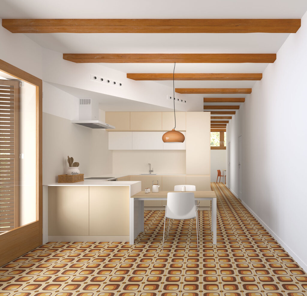 Carrelage Effet Carreau de Ciment Groovy Decor N10 20x20 cm de Cevica