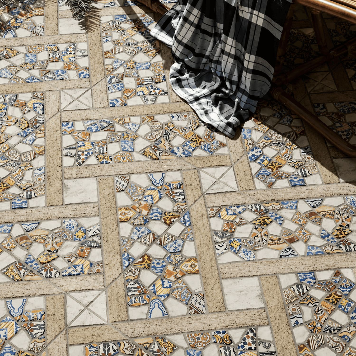 Carrelage Terrasse Effet Pierre Decor Marte Mat 45x45 cm de Prissmacer