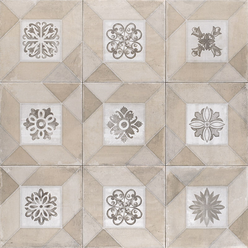 Carrelage Effet Carreau Ciment Deco Elegance Cream 20x20 cm de Mainzu