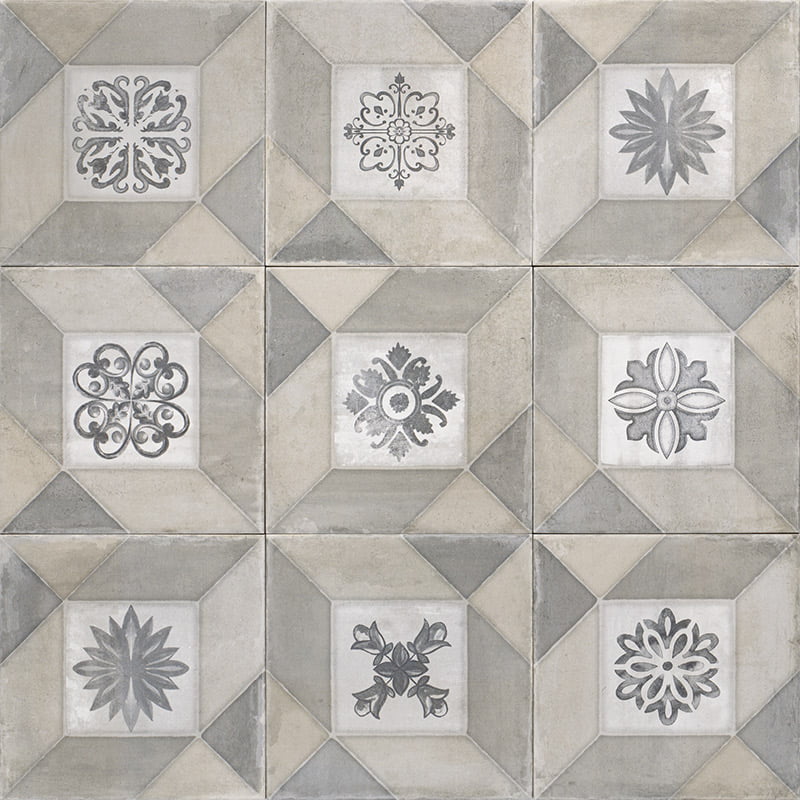 Carrelage Effet Carreau Ciment Deco Elegance Grey 20x20 cm de Mainzu