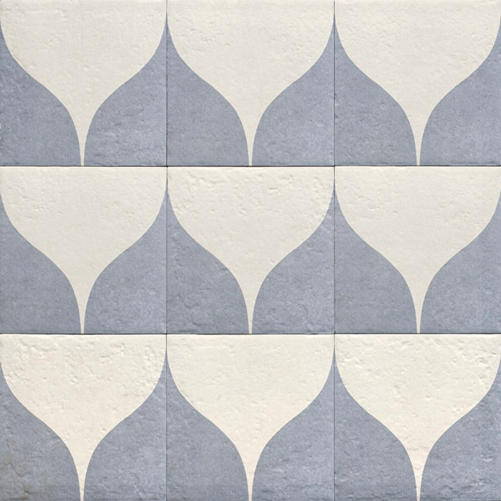 Echantillon carrelage Decor Blue Two Blue Water 20x20 cm