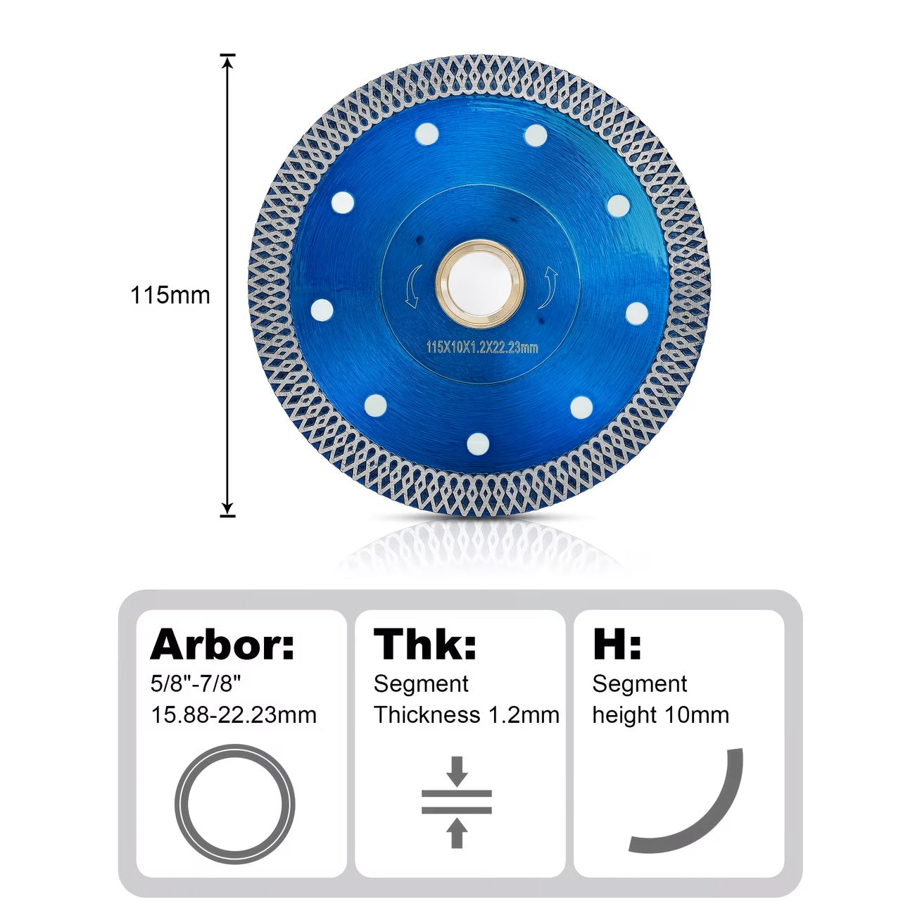 Disque Diamant Carrelage & Matériaux – 115 / 125 mm Coupe Précise