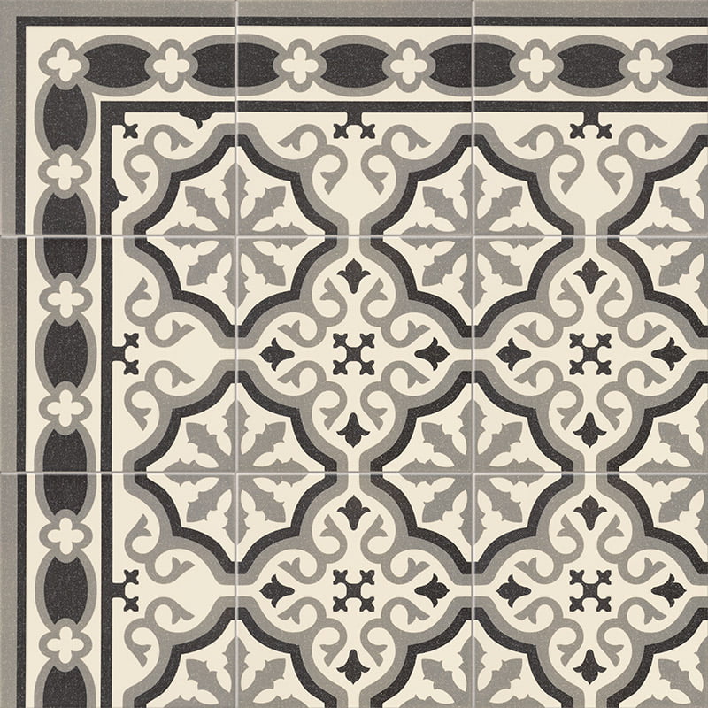 Carrelage Effet carreaux de ciment Centro Florentine White 20x20 cm de Mainzu20x20 cm Boite de 1 m² / Angle Florentine White