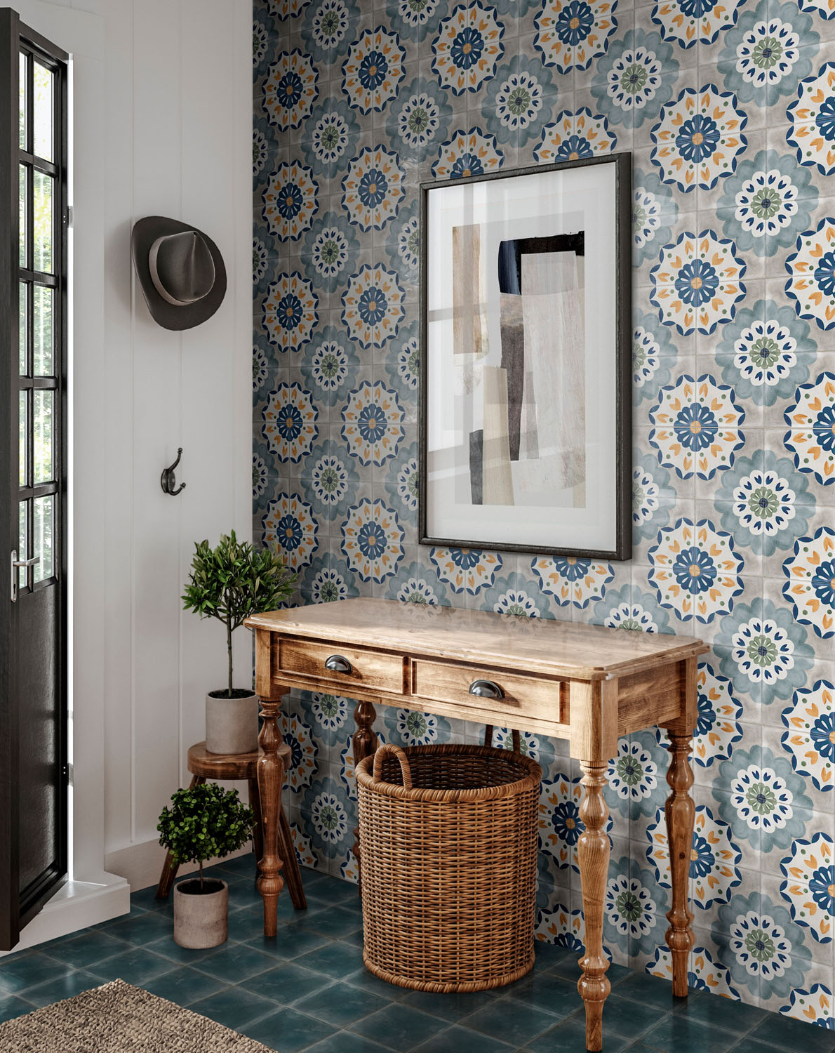 Carrelage Effet Carreaux de Ciment Veranda Alma 15x15 cm de Nanda Tiles